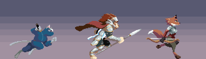 Heroes running